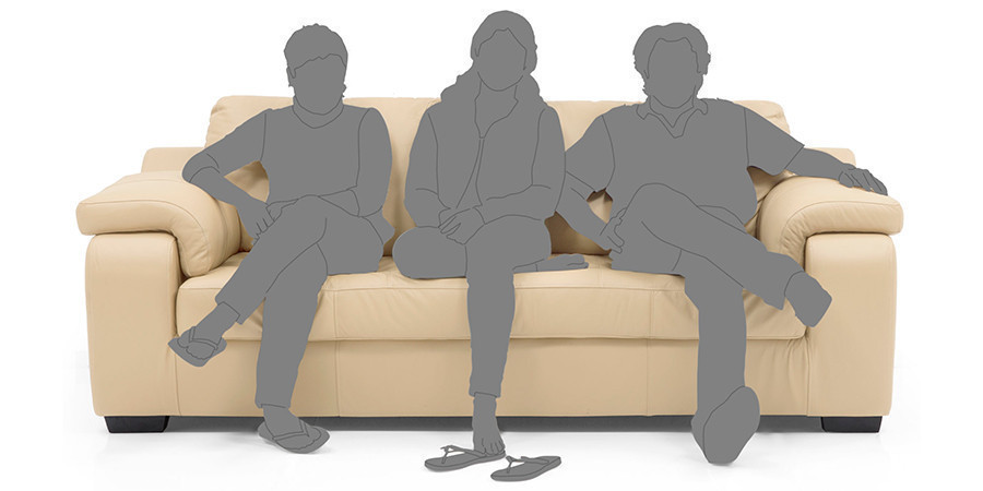Tribunal Leather Sofa (Cream)